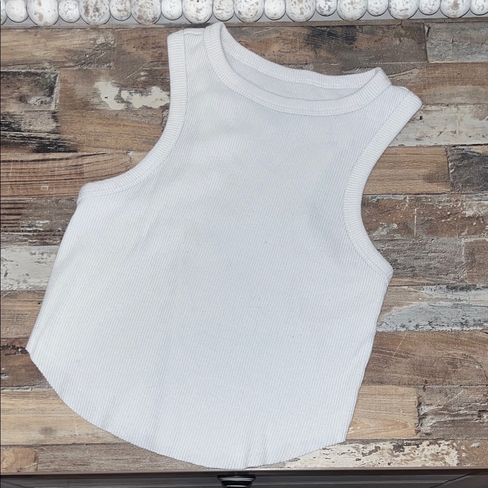 Wild Fable White Ribbed Top